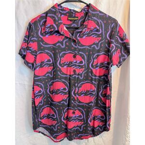 RARE Nooworks Joyce Button-down Top - Rats - Large